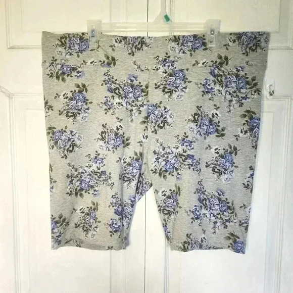 George Women's Plus Size Cotton  Blend Floral Bike Shorts - Size 3x - Picture 2 of 10